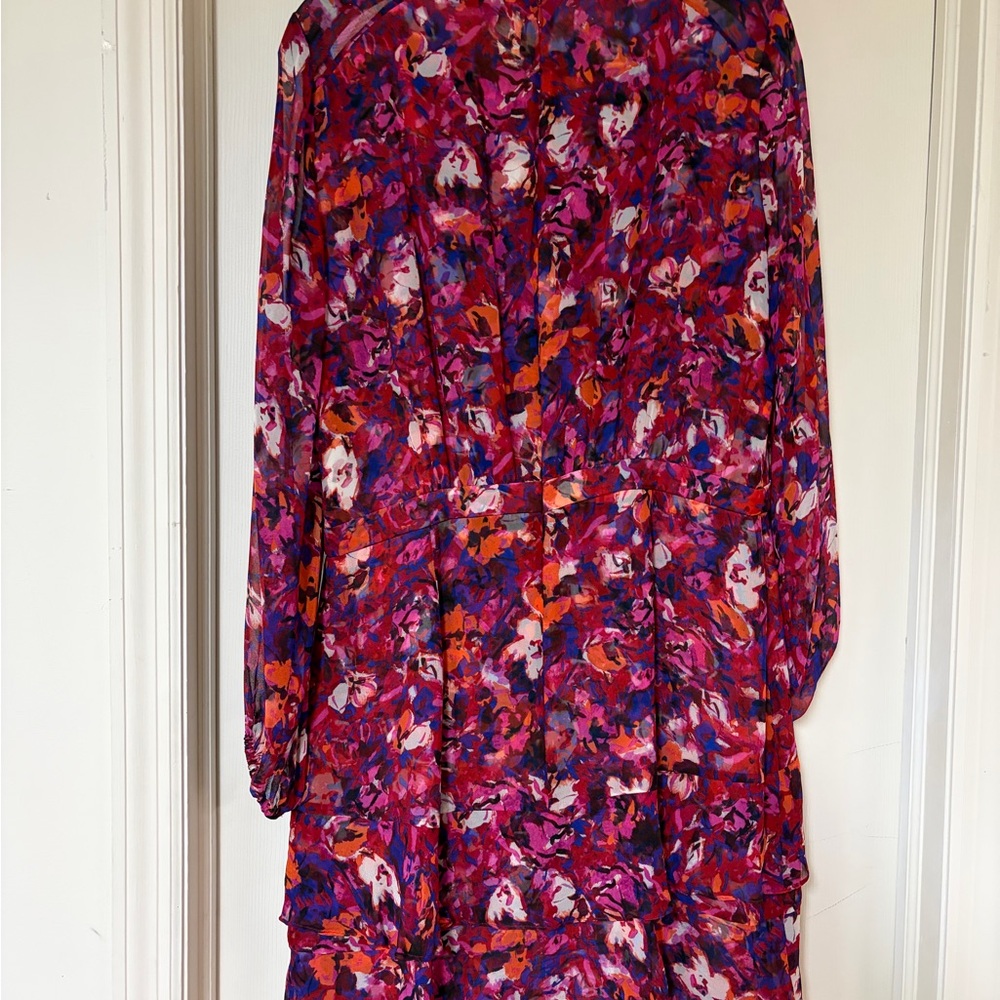 Parker Women's Long Sleeve Dress - Pink and Orange Floral